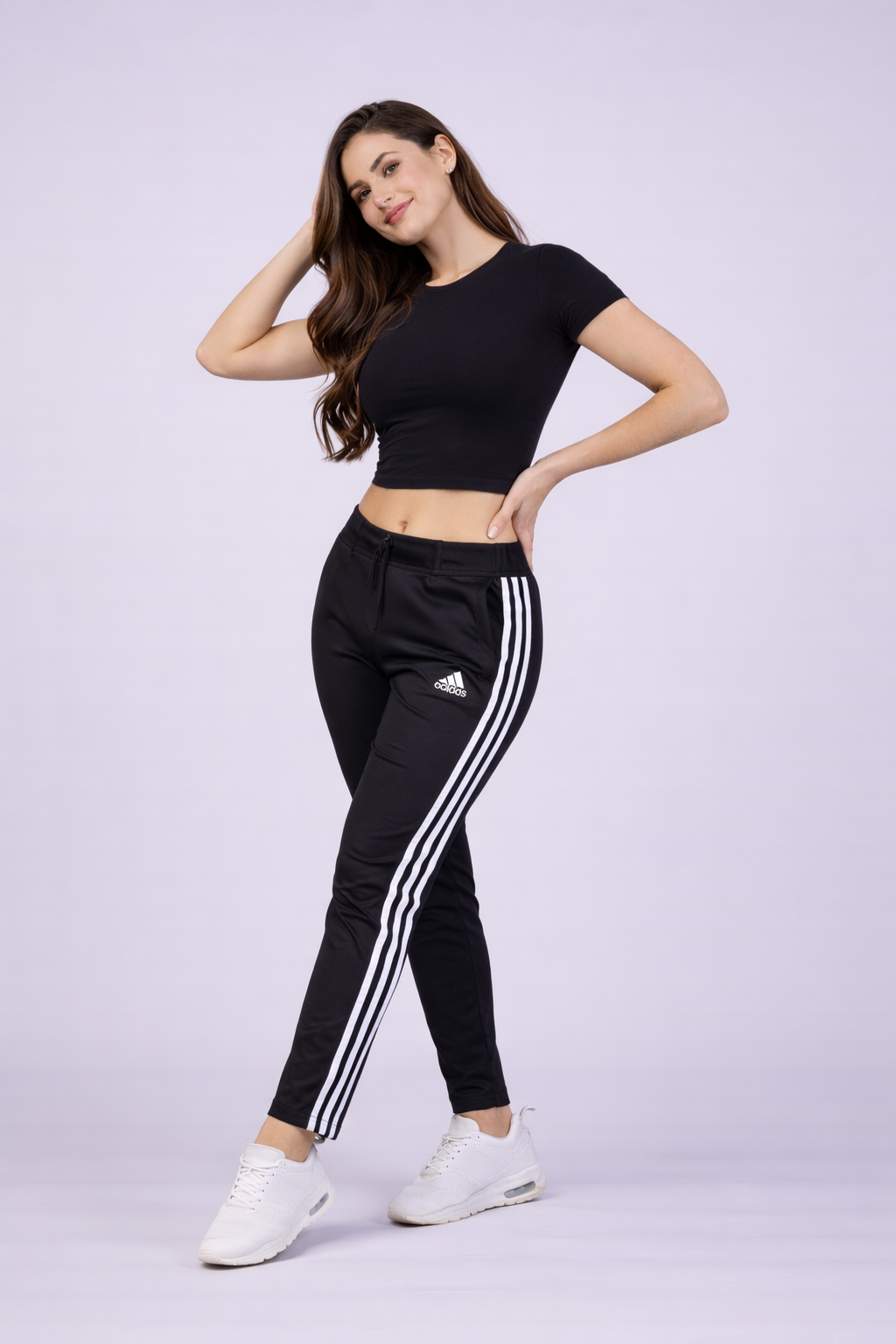 Adidas Essentials 3-Stripes Tapered Pants – Black