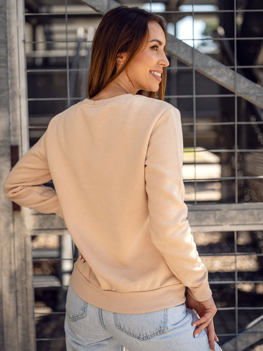 Basic Cream Color Sweatshirt