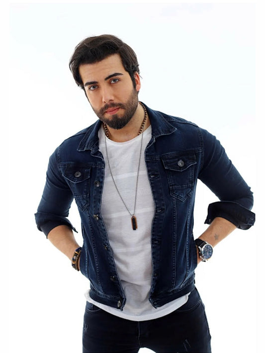 Men's Dark Blue Denim Jacket