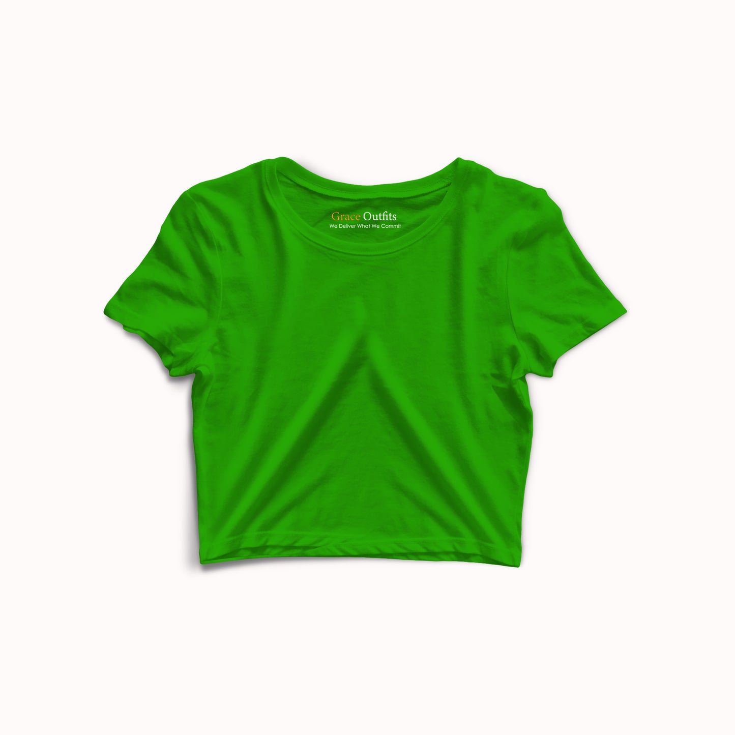 Basic Dark Green Crop Top