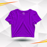 Dark Purple Basic Cotton Crop Top
