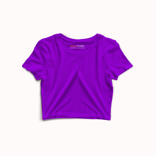 Basic Dark Purple Crop Top