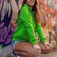 Basic Women's Dark Green Hoodie