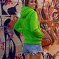 Basic Women's Dark Green Hoodie