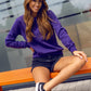 Basic Dark Purple Color Sweatshirt