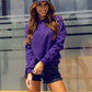 Basic Dark Purple Color Sweatshirt