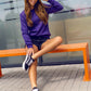 Basic Dark Purple Color Sweatshirt