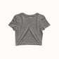 Basic Heather Grey Crop Top