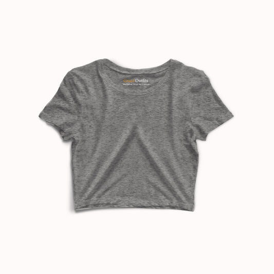 Basic Heather Grey Crop Top