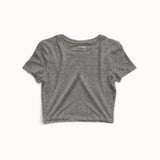 Basic Heather Grey Crop Top
