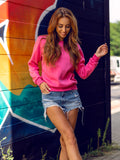 Women's Basic Hot Pink Sweatshirt