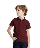 Unisex Boys & Girls Cotton Polo Shirt – Maroon