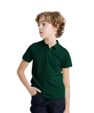 Unisex Boys & Girls Cotton Polo Shirt – Olive Green