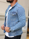 Men's Light Blue Blue Denim Jacket