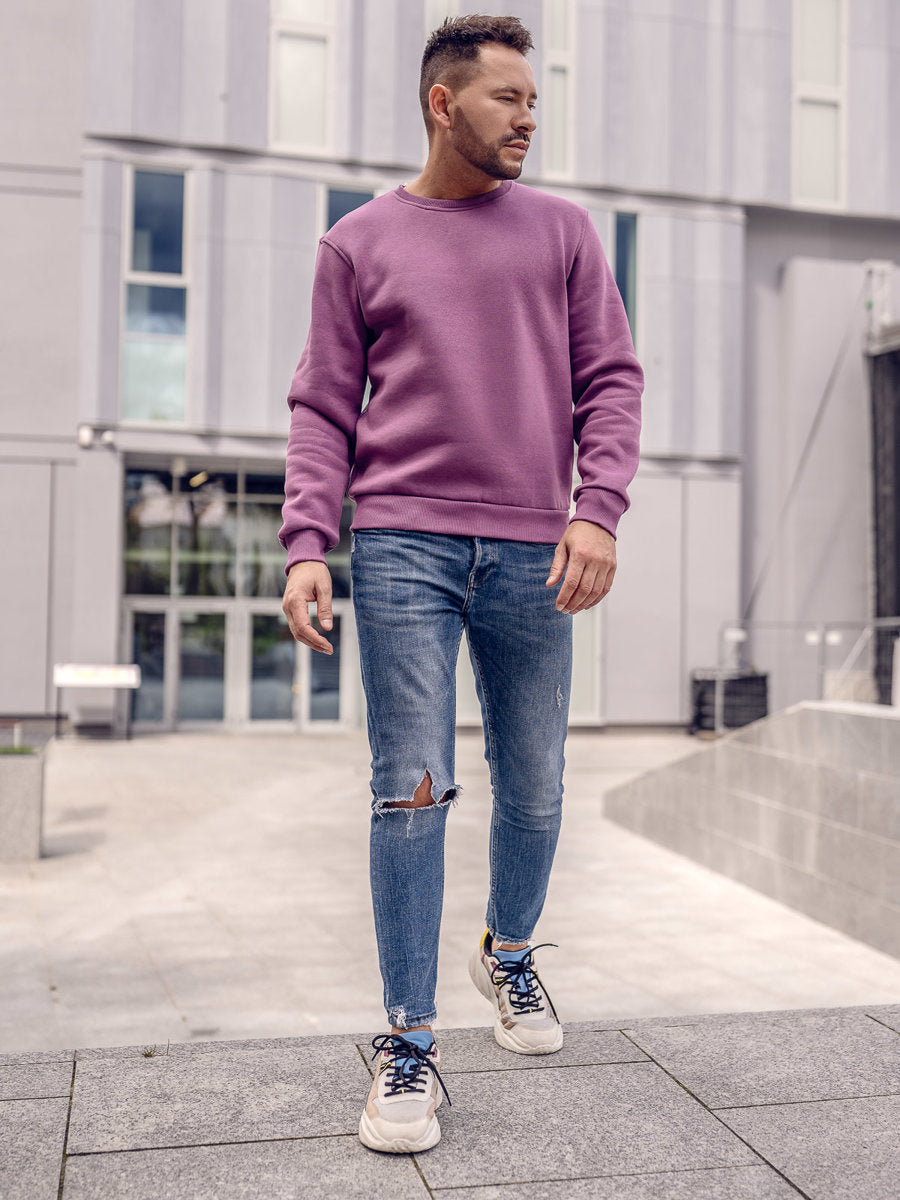 Basic Light Purple Sweatshirt