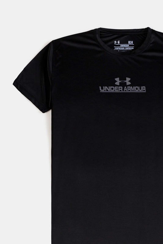 Black Under Armour Front Logo DRI-FIT T-Shirt