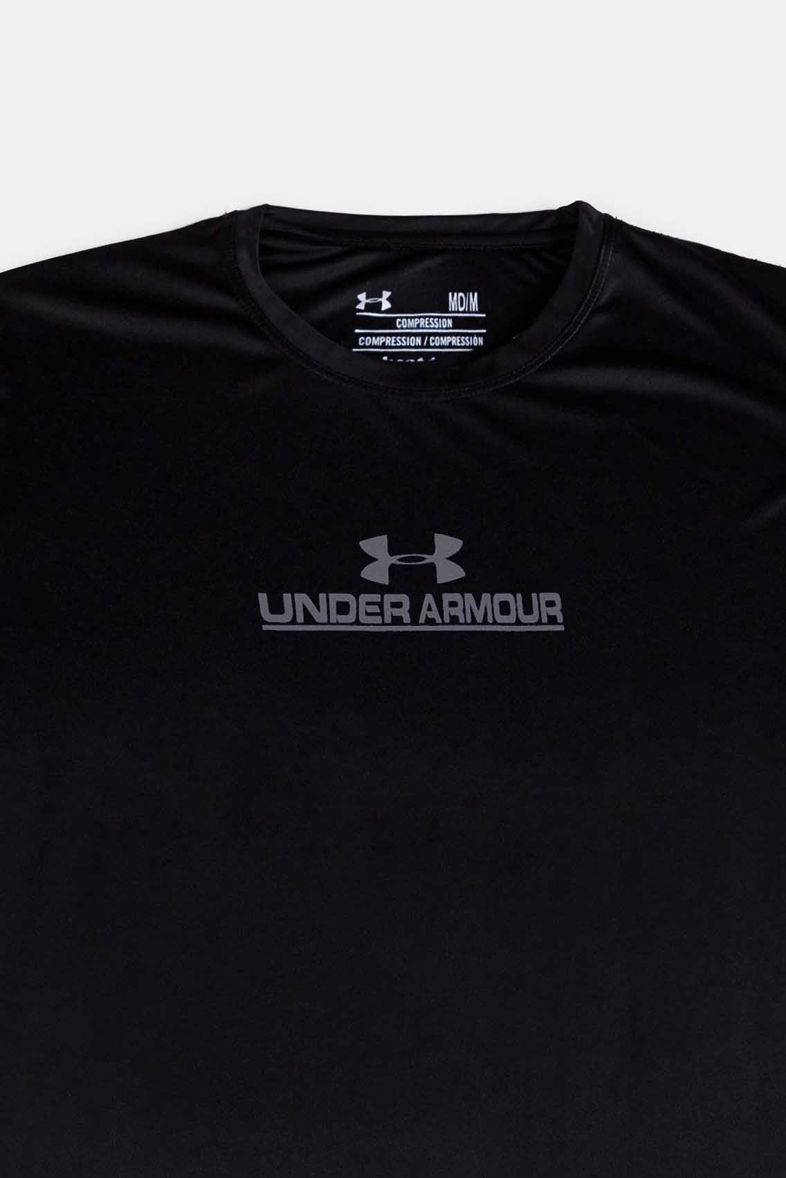 Black Under Armour Front Logo Dri-FIT T-Shirt
