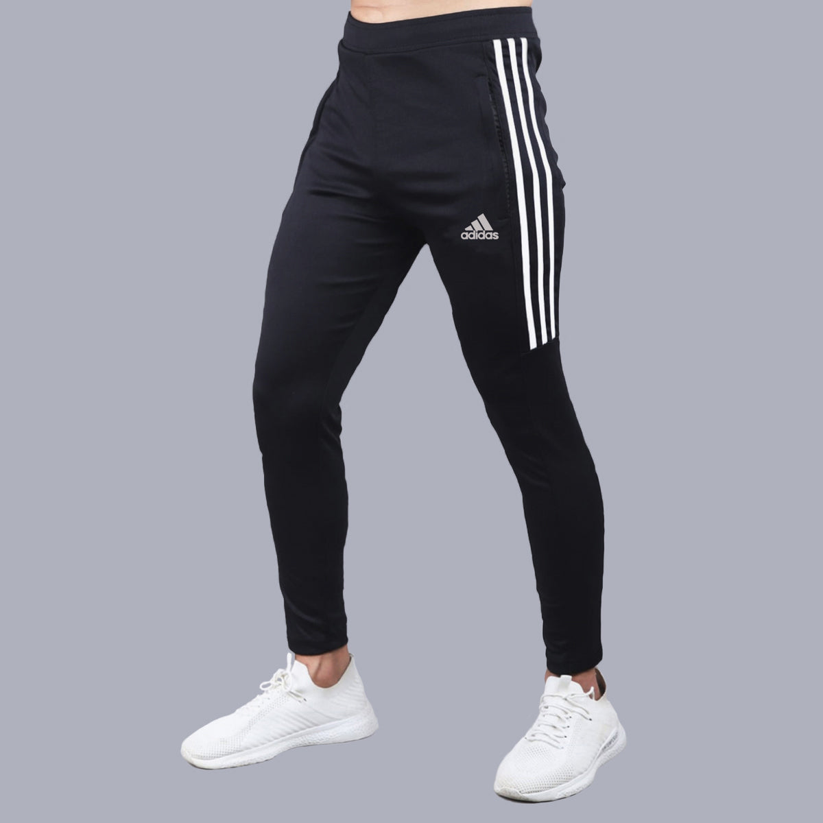 Unisex Dri-FIT 3-Stripe Pants – Black