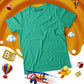 Mint Green Kids Half Sleeves Basic T Shirt
