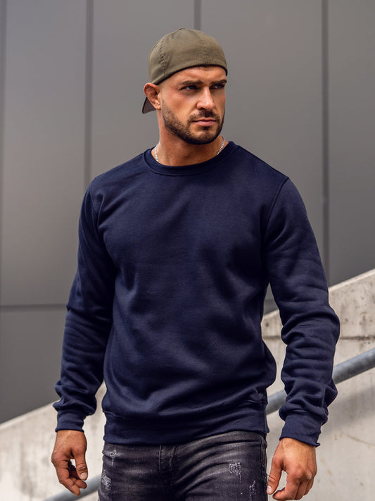 Basic Navy Blue Sweatshirt