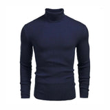 Basic Navy Blue High Neck
