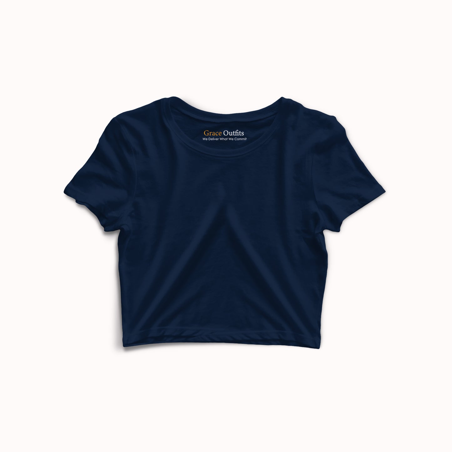 Basic Navy Blue Crop Top