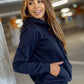 Basic Women's Navy Blue Hoodie