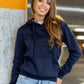 Basic Women's Navy Blue Hoodie