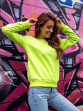 Basic Neon Green Color Sweatshirt