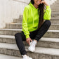 Basic Women's Neon Green Hoodie