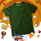 Olive Green Kids Half Sleeves Basic T Shirt