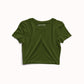 Basic Olive Green Crop Top