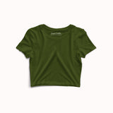 Basic Olive Green Crop Top
