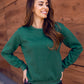 Women's Basic Olive Green Sweatshirt