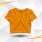 Orange Basic Cotton Crop Top