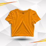 Orange Basic Cotton Crop Top
