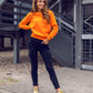 Women's Basic Orange Sweatshirt