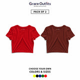 Pack of 2 Crop Top