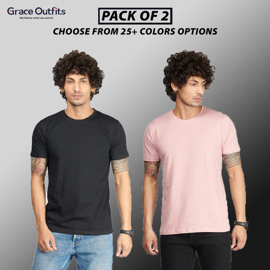 Pack of 2 Half Sleeves T-Shirts