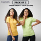 Women's Pack of 2 Half Sleeves T-Shirts