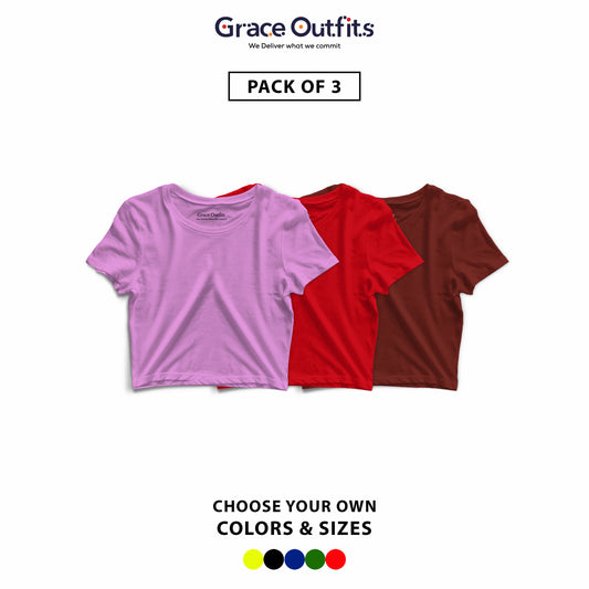 Pack of 3 Crop Top