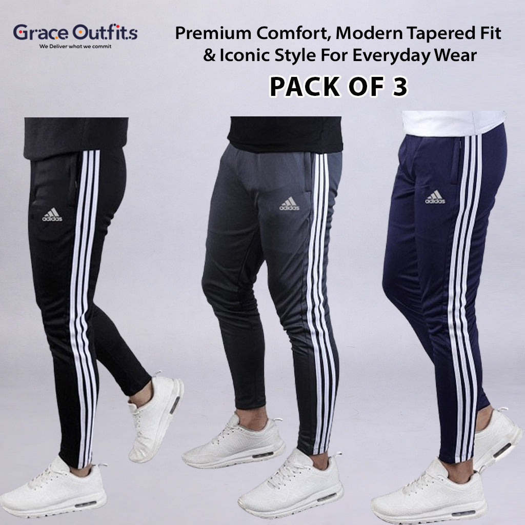 Adidas Essentials 3-Stripes Tapered Pants (Pack of 3)