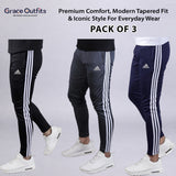 Adidas Essentials 3-Stripes Tapered Pants (Pack of 3)