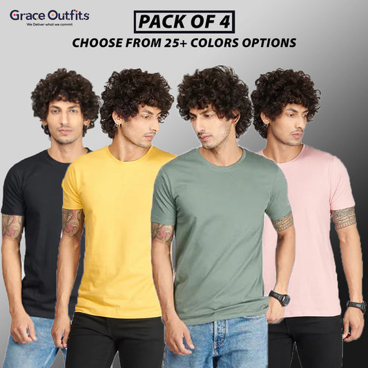Pack of 4 Half Sleeves T-Shirts