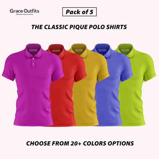 Pack of 5 Polo T-Shirts