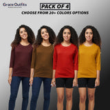 Pack of 4 Full Sleeves T-shirts