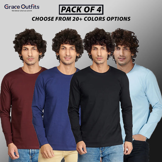 Pack of 4 Full Sleeves T-shirts