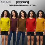 Pack of 5 Full Sleeves T-shirts