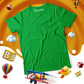 Parrot Green Kids Half Sleeves Basic T Shirt