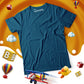 Petroleum Blue Kids Half Sleeves Basic T Shirt